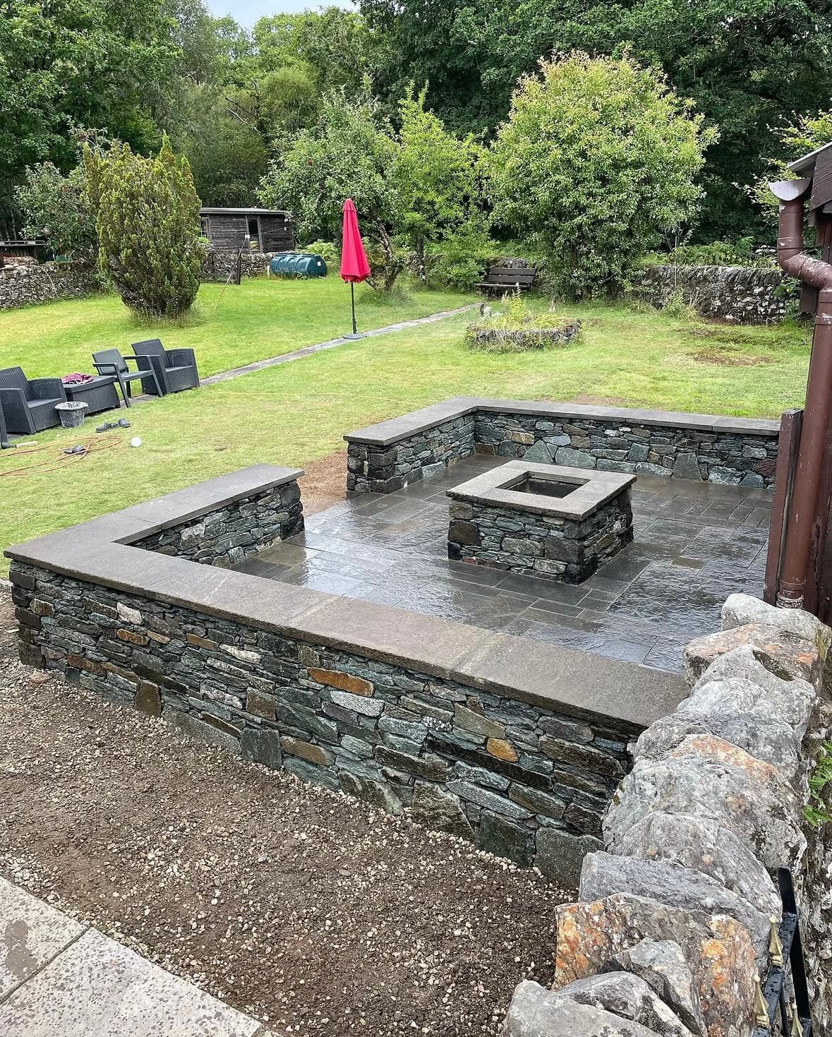 Patio and fire pit image 1
