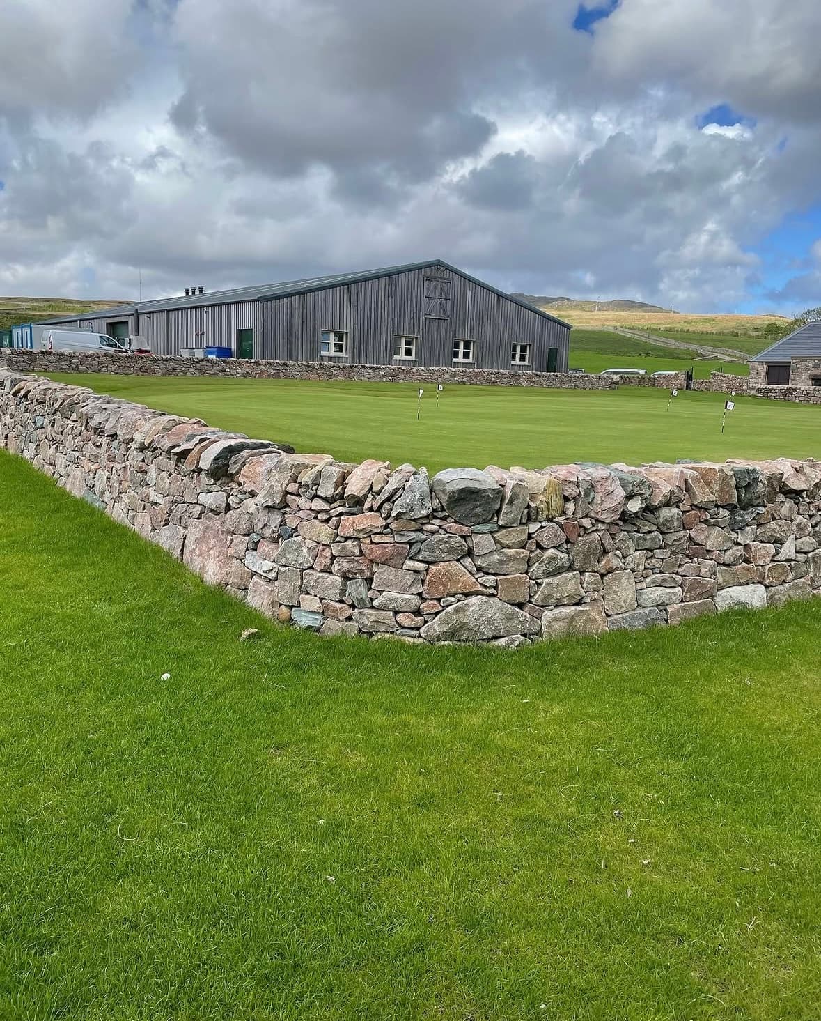Putting green dry stone wall image 1