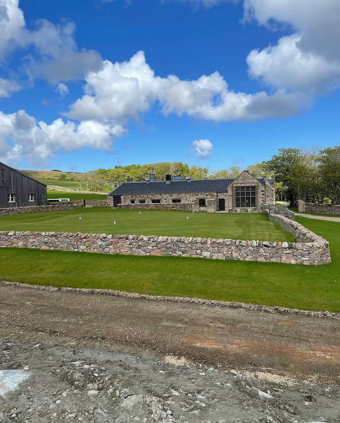 Putting green dry stone wall image 5